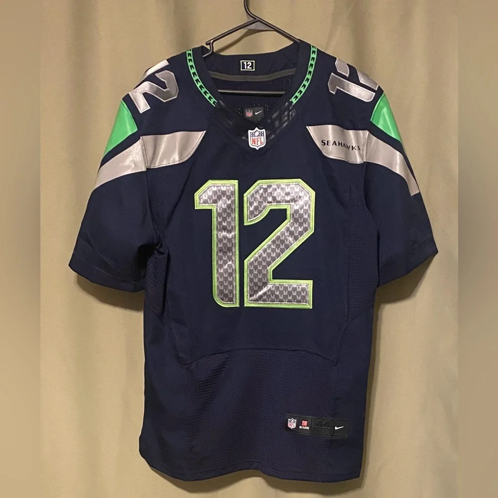 Nike NFL Seattle Seahawks On Field Fan #12 Blue Football Jersey Mens Size 44
